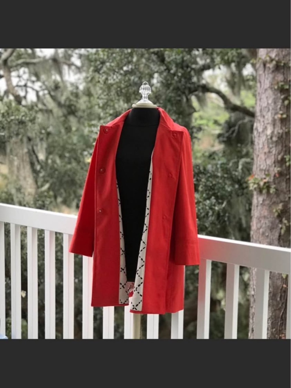 Kate Spade, LIKE NEW,  Coral Lined Top with White Label. 
3/4 sleeve jacket.